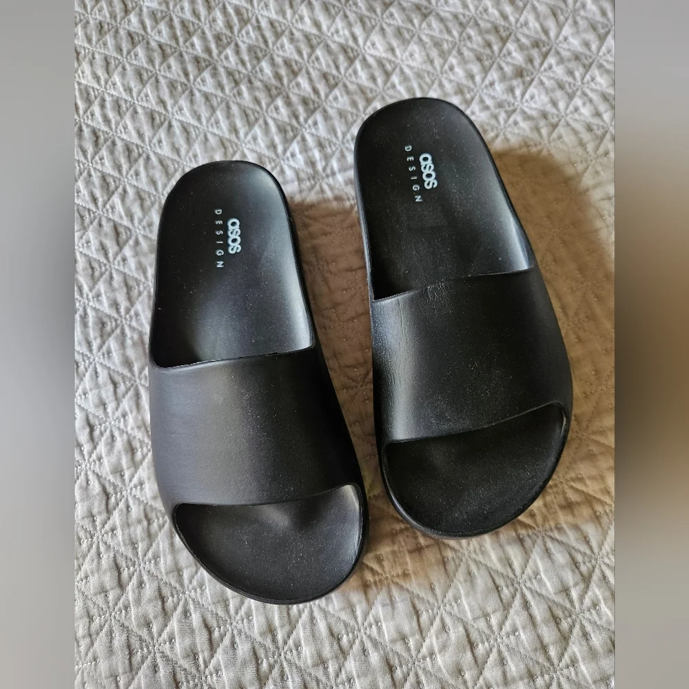 ASOS Black Slide Sandals - Picture 2 of 6